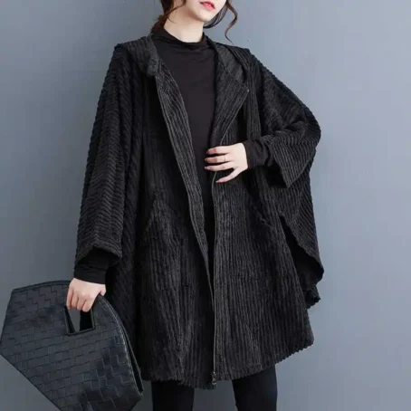 Enveloppez-vous de douceur et d'élégance avec ce manteau velours côtelé femme ultra-tendance
