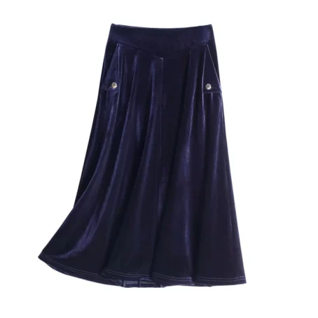 Élégance et douceur réunies : la jupe velours mi-longue pour un style chic et confortable au quotidien !