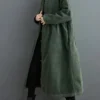 Un manteau long velours côtelé femme, chic et ultra confortable pour un style élégant en toute saison